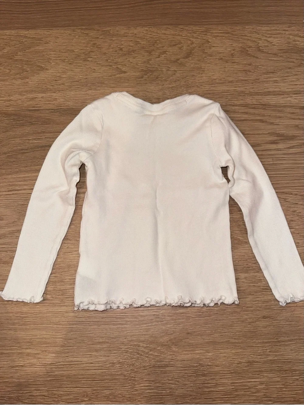 GAP Cream Long-Sleeve Ribbed Top